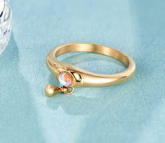 Pearl Titanium Ring